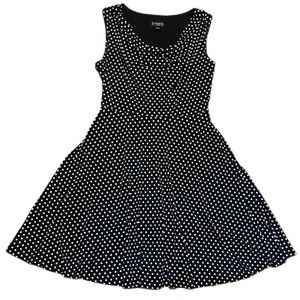 Enfocus Studio black & white polka dot cowl neck dress
